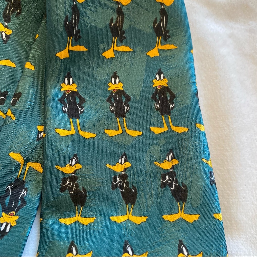 Loonie Tunes Daffy Duck Vintage Men’s Dress Tie Made In The Uk Warner Brothers View 5
